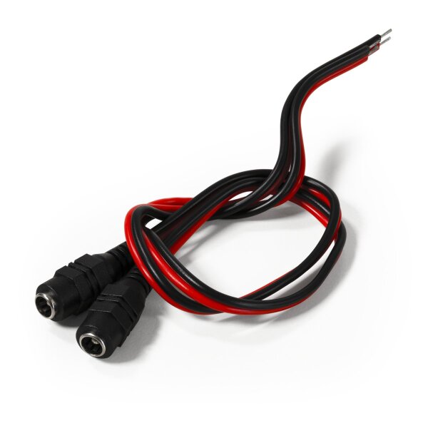 DC-Hohlbuchse McPower 5,5x2,1mm, 30cm Kabel, 2er-Set