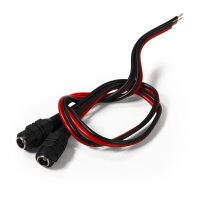 DC-Hohlbuchse McPower 5,5x2,1mm, 30cm Kabel, 2er-Set