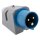 CEE-Stecker McPower, Wandmontage, IP44, 250V, 16A, 3-polig, IP44