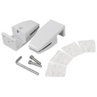 Trennwand-Set imstande, 1x Akustik-Trennwand 120x40cm, 1x. Clip, wei&szlig;, 2er-Pack