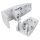 Trennwand-Set imstande, 1x Akustik-Trennwand 120x40cm, 1x. Clip, wei&szlig;, 2er-Pack
