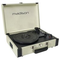 Nostalgie Schallplattenkoffer MADISON MAD-RETROCASE-CR,...