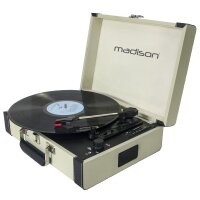 Nostalgie Schallplattenkoffer MADISON MAD-RETROCASE-CR,...