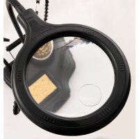 Dritte Hand mit LED-Lupe McPower 11M, 4W, mit USB-Anschluss