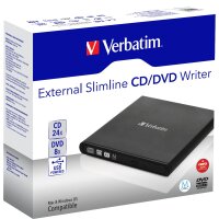Externer CD/DVD Recorder/ Brenner Verbatim, Slimline, USB...