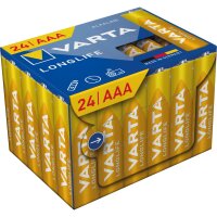 Micro-Batterie VARTA Longlife, Alkaline, Typ AAA/LR03,...