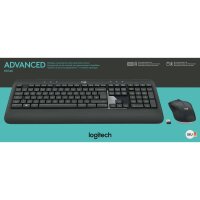 Tastatur/Maus-Set Logitech MK540, 1000dpi, schwarz, kabellos