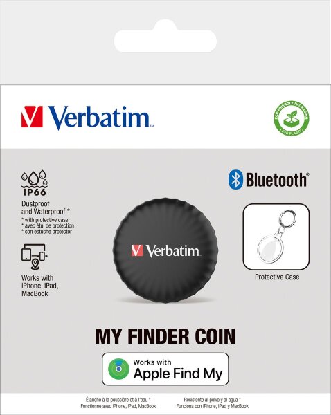 Bluetooth Tracker Verbatim My Finder MYFC-01B f&uuml;r Apple Wo ist? mit Ring