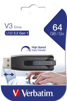 USB 3.2 Stick Verbatim Store n Go, 64GB, V3 Drive, grau, Typ-A