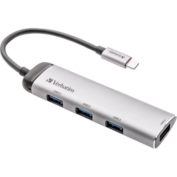 USB-C Multiport-Hub von Verbatim, USB 3.2, 15cm Kabel