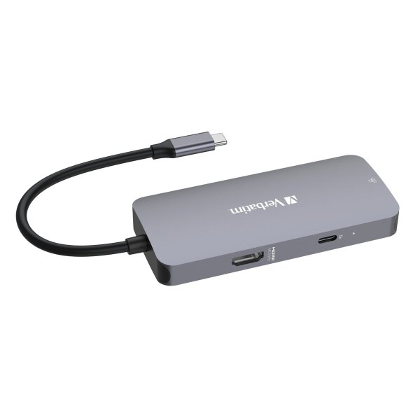 USB-C Multiport-Hub Verbatim CMH-05, 2x USB 3.2C, HDMI 4K, USB 3.1-C Kabel