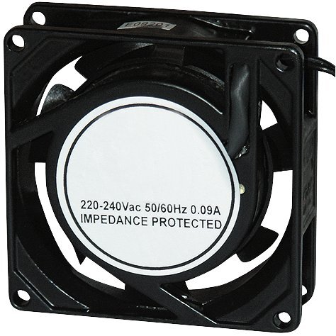 L&uuml;fter McPower, 80x80 mm, 230 V, Aluminium, 80 mA, 2.100 rpm, 29 dBa