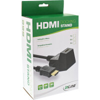HDMI-HS Verl. m. Standfu&szlig; m. Eth. 4K2K ST / BU schwarz / gold