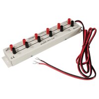 Netzger&auml;t-Verteilerleiste McPower NVT-620, 1x ein, 6 Ausg&auml;nge, 20 A max., DC