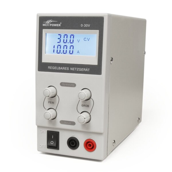 Labornetzger&auml;t McPower LBN-3010, 0-30V, 0-10A regelbar, LC-Anzeige