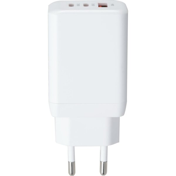 USB GaN Schnellladeger&auml;t McPower, 65W, 2x USB-C PowerDelivery, 1x USB-A QC