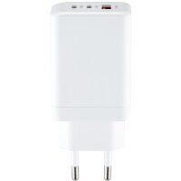 USB GaN Schnellladeger&auml;t McPower, 65W, 2x USB-C PowerDelivery, 1x USB-A QC