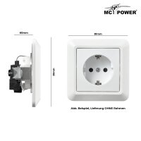 Schutzkontakt-Steckdose McPower Cup, 250V~/16A, UP, Steckanschluss, wei&szlig;