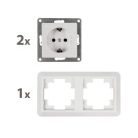 Steckdosen Set McPower Cup Beginner 2S, 3-teilig, wei&szlig;