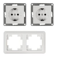 Steckdosen Set McPower Cup Beginner 2S, 3-teilig, wei&szlig;