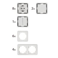 Schalter und Steckdosen Set McPower Cup Standard Plus,...
