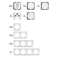 Schalter und Steckdosen Set McPower Flair Megaset-Profi...