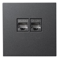 Netzwerk-Dose McPower Shallow CAT6A, UP, anthrazit,...