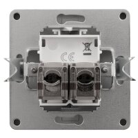 Netzwerk-Dose McPower Shallow CAT6A, UP, anthrazit,...