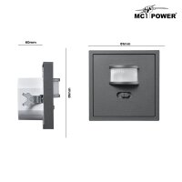 Unterputz IR Bewegungsmelder McPower Shallow 160&deg;, 750W, LED geeignet