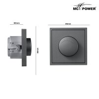 LED-Dimmer f&uuml;r elektronische Trafos McPower Shallow 250V~/300W, anthrazit