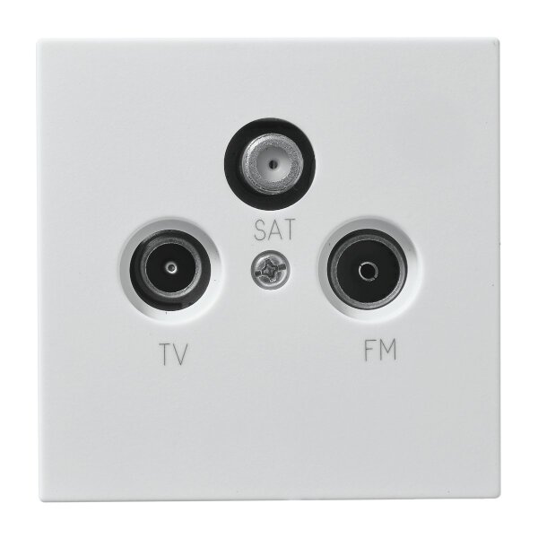 Antennendose McPower Shallow f&uuml;r TV, Radio und Sat, UP, wei&szlig;