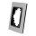 Rahmen McPower Flair, 1-fach, silbernes Aluminium