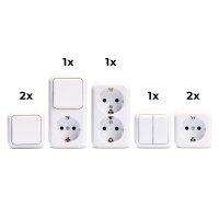 Aufputz-Set McPower Finery Starter, 7-teilig, wei&szlig;