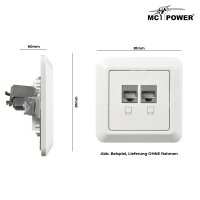 Netzwerk-Dose McPower Cup CAT6A, UP, vollgeschirmt