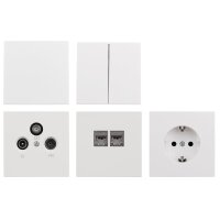 Schalter und Steckdosen Set McPower Shallow Megaset 100-teilig, wei&szlig;