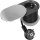 Tisch-Einbausteckdose 1x2P+E, 1x USB A+C PD20W, silber-schwarz