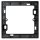 Aufputz-Rahmen McPower Flair 80x80x35mm, mit Montagebohrung, matt schwarz