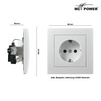 Schutzkontakt-Steckdose McPower Flair 250V~/16A, UP, Einsteckschutz, wei&szlig;