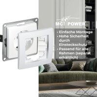 Schutzkontakt-Steckdose McPower Flair 250V~/16A, UP, Einsteckschutz, wei&szlig;